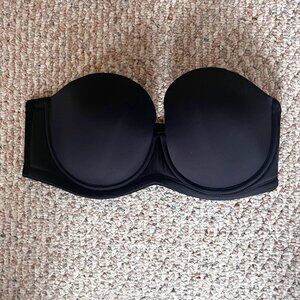 DELIMIRA Underwire Strapless Bra Black 40D Lightly Lined